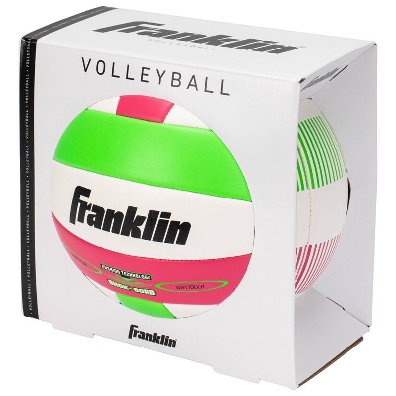 slide 2 of 4, Franklin Sports Super Soft Spike Volleyball - Lime/Pink: Indoor & Outdoor Use, PVC Shell, 1 ct