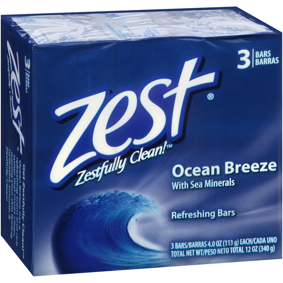 slide 2 of 7, Zest Tidal Wave Ocean Breeze Fresh Bars with Sea Minerals 3 - 4 oz ea, 3 ct