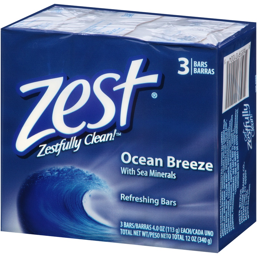 slide 3 of 7, Zest Tidal Wave Ocean Breeze Fresh Bars with Sea Minerals 3 - 4 oz ea, 3 ct