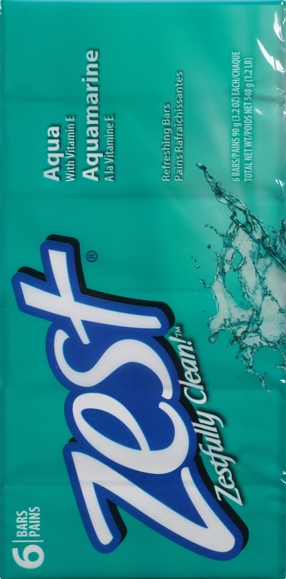 slide 6 of 7, Zest Aqua Soap Bar, 6 ct