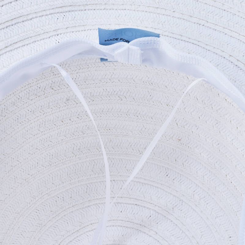 slide 4 of 5, Straw Essential Floppy Hat - Shade & Shore™ White: Sun Protection, Adjustable Strap, Woven Design, 1 ct