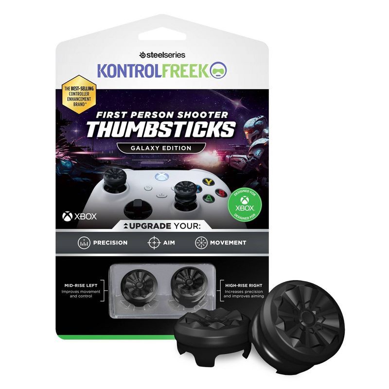 slide 4 of 7, Kontrolfreek Xbox Licensed Thumbsticks: Black Video Game Controller Accessory for Xbox Series, 1 ct