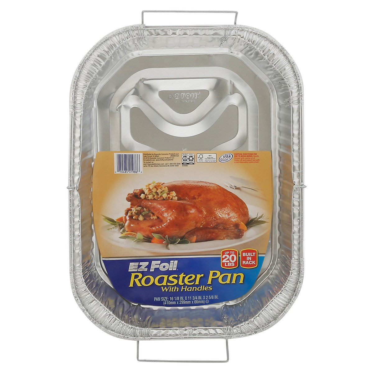 slide 1 of 9, EZ Foil with Handles Roaster Pan with Handles 1 ea, 1 ct