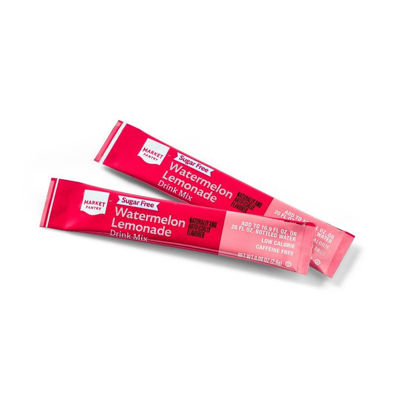 slide 3 of 3, Watermelon Lemonade Sugar-Free Drink Mix - 10ct Market Pantry™, 10 ct