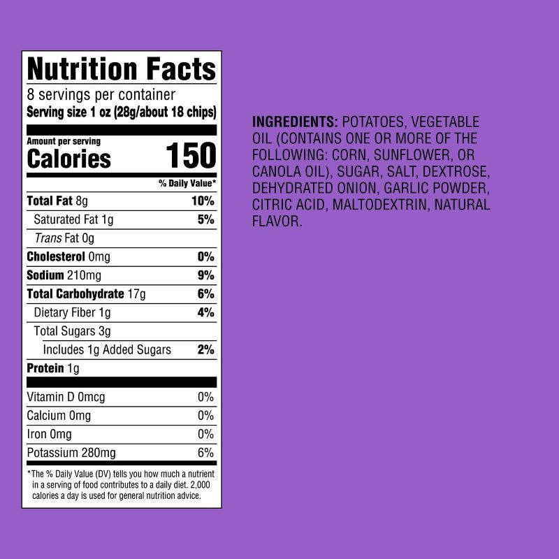 slide 4 of 4, Maui Onion Kettle Cooked Potato Chips - 8oz - Good & Gather™, 8 oz