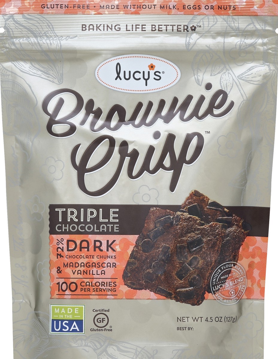 slide 2 of 2, Lucy's Lucys Brownie Crisp Gluten Free Triple Chocolate, 4.5 oz