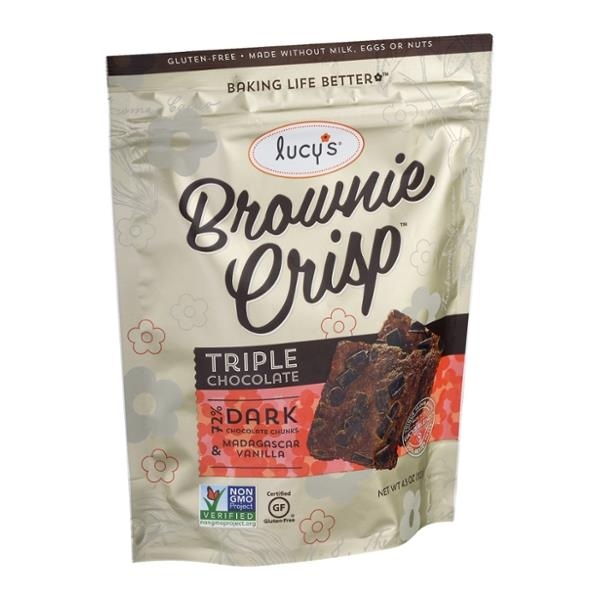 slide 1 of 2, Lucy's Lucys Brownie Crisp Gluten Free Triple Chocolate, 4.5 oz