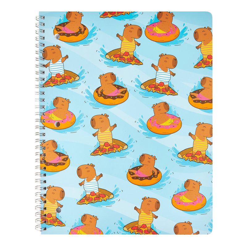 slide 1 of 3, Lena + Liam Subject Notebook Swimming Capybaras, School Supplies, 1 ct