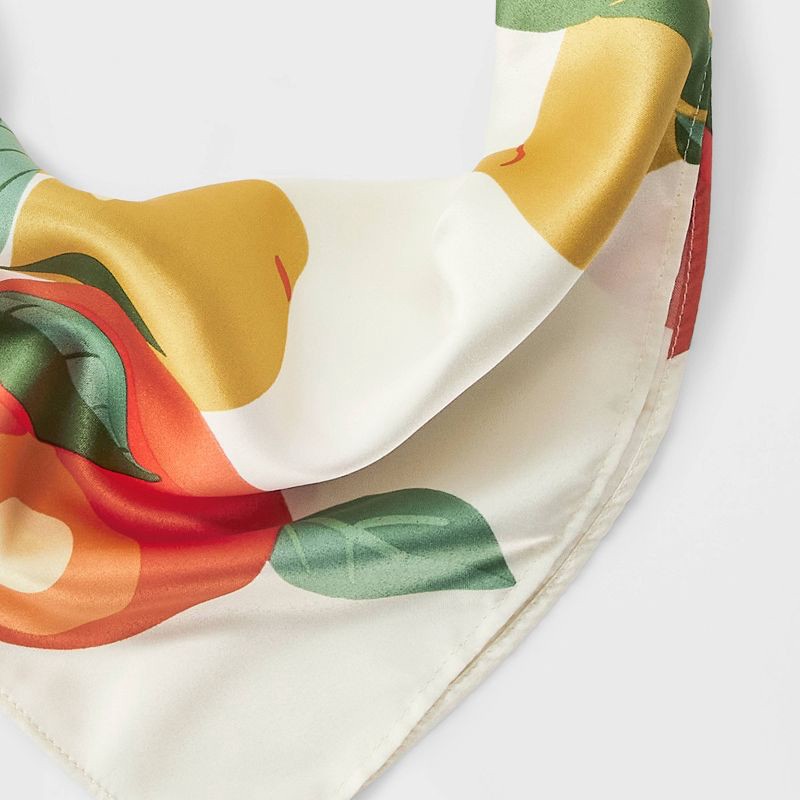 slide 3 of 3, Women's Fruit Print Bandana Scarves - A New Day™: Lightweight Woven Single Layer, 23"x23", 1 ct