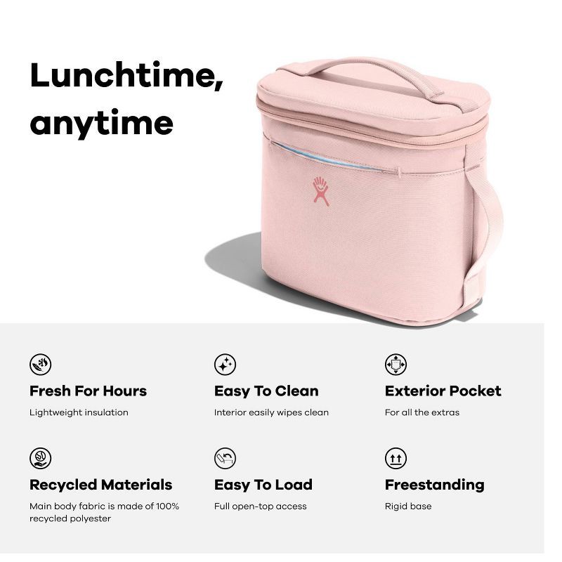 slide 4 of 5, Hydro Flask Insulated Lunch Bag - Trillium: Zipper Closure, Polyester, Solid Pattern, 1 ct