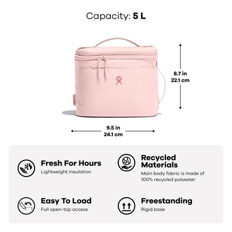 slide 5 of 5, Hydro Flask Insulated Lunch Bag - Trillium: Zipper Closure, Polyester, Solid Pattern, 1 ct
