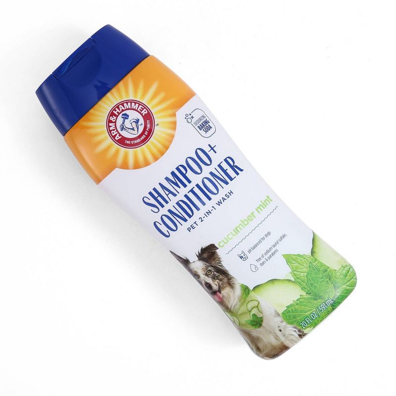 slide 3 of 5, Arm & Hammer 2-in-1 Cucumber and Mint Scented Dog Shampoo and Conditioner - 20 fl oz, 20 fl oz