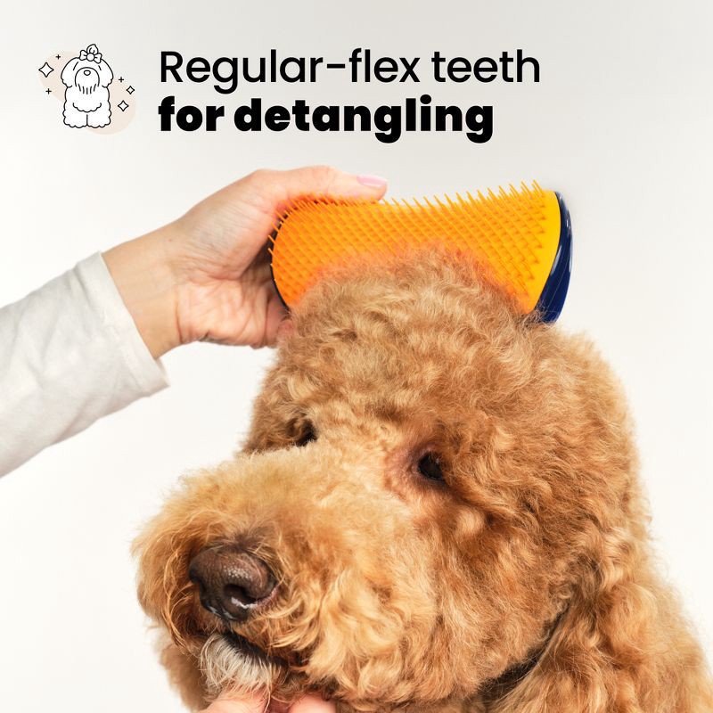 slide 5 of 9, Tangle Teezer Pet Teezer Large Dog Grooming Brush - Navy Blue, 1 ct