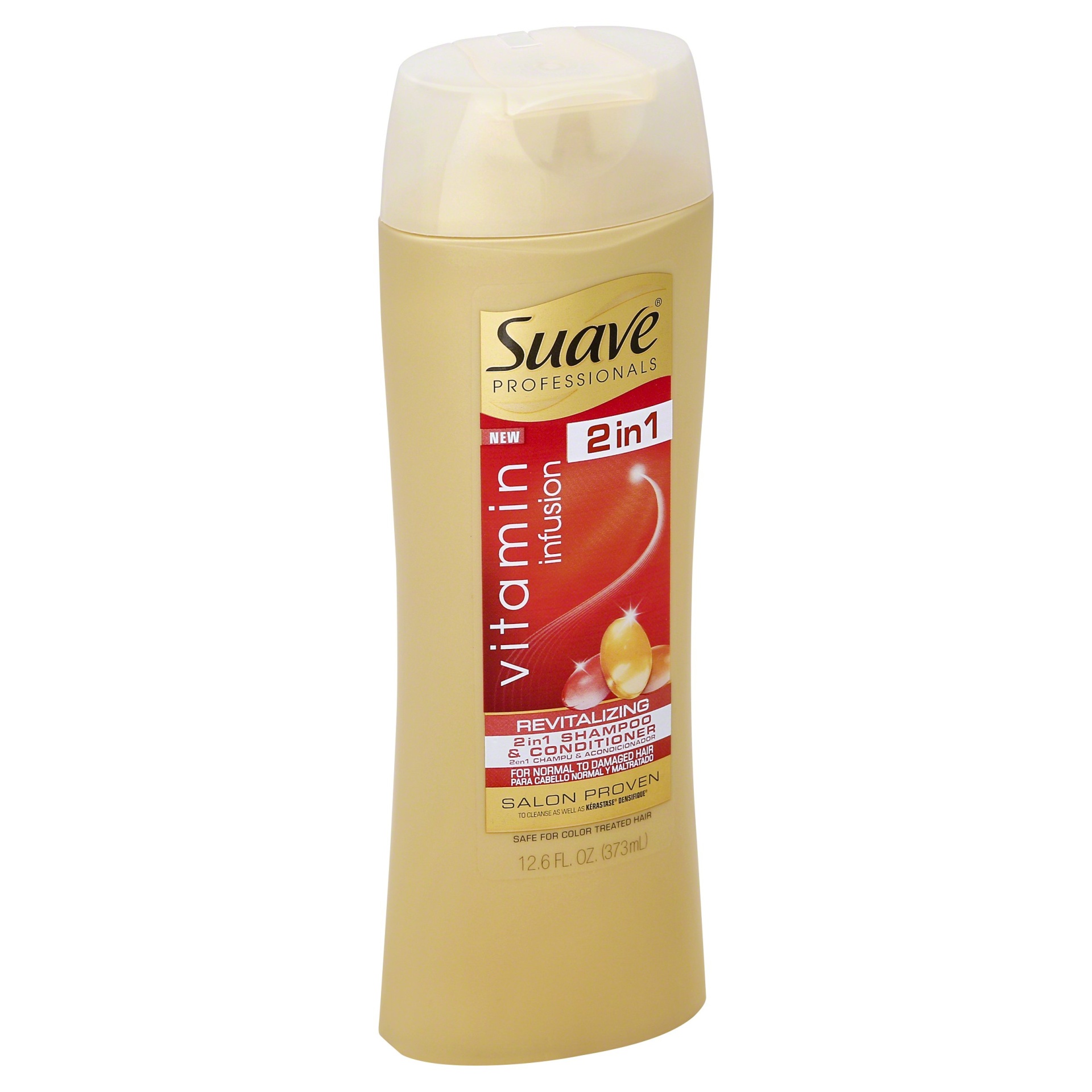 slide 1 of 6, Suave Professionals 2 In 1 Revitalizing Shampoo Conditioner Vitamin Infusion, 12.6 oz