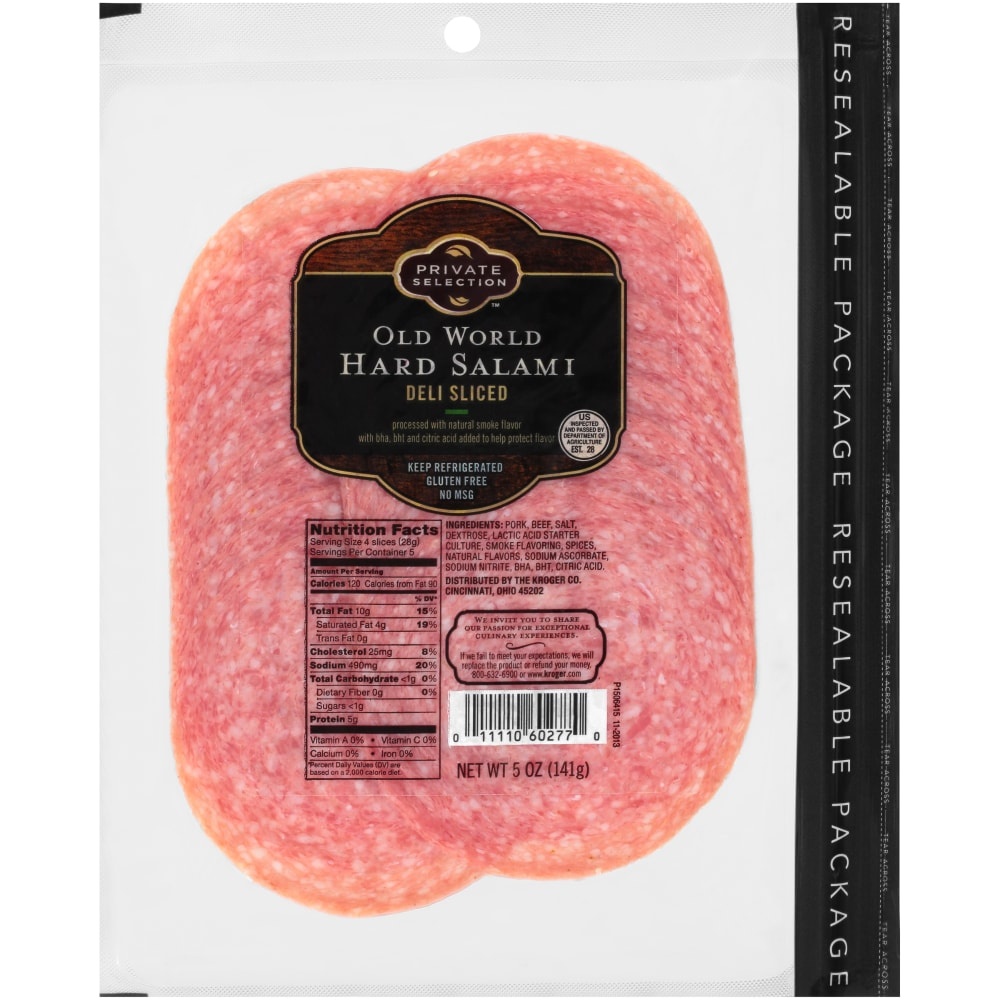 slide 1 of 1, Private Selection Hard Salami, 5 oz