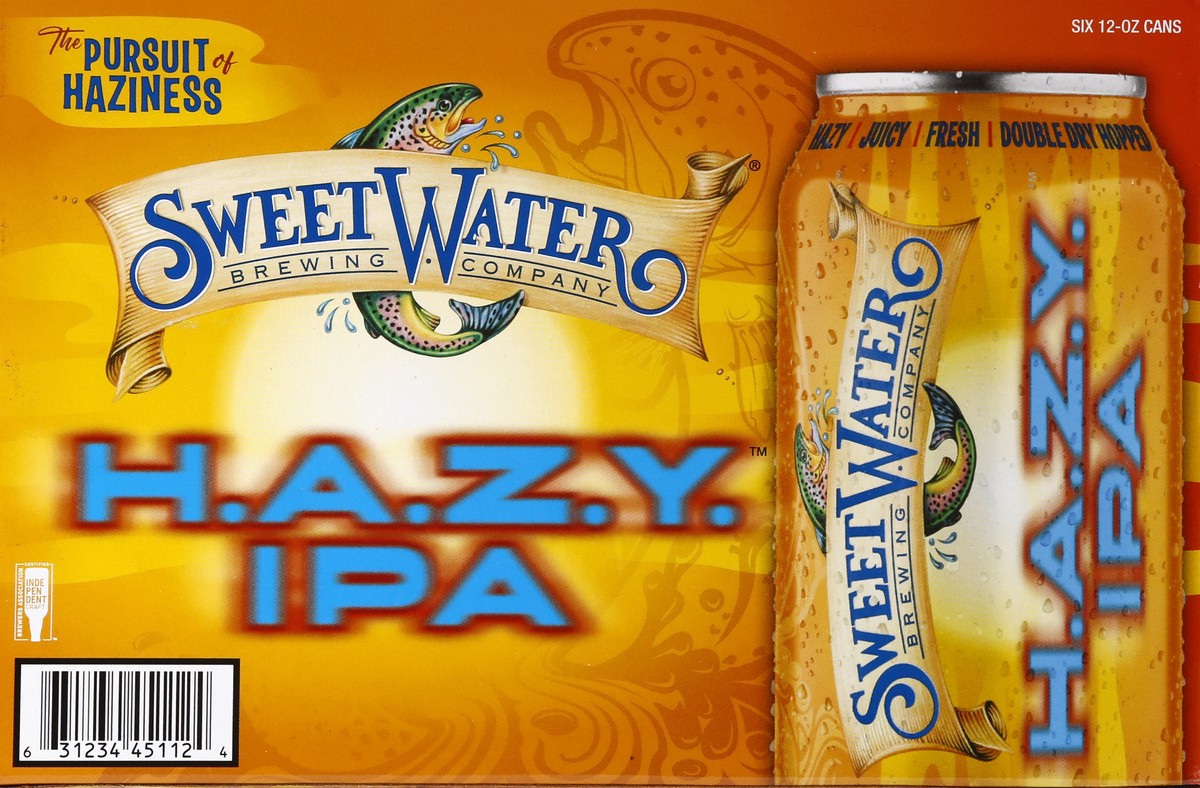 slide 8 of 9, SweetWater Brewing Co Hazy IPA Beer 6 ea, 12 oz