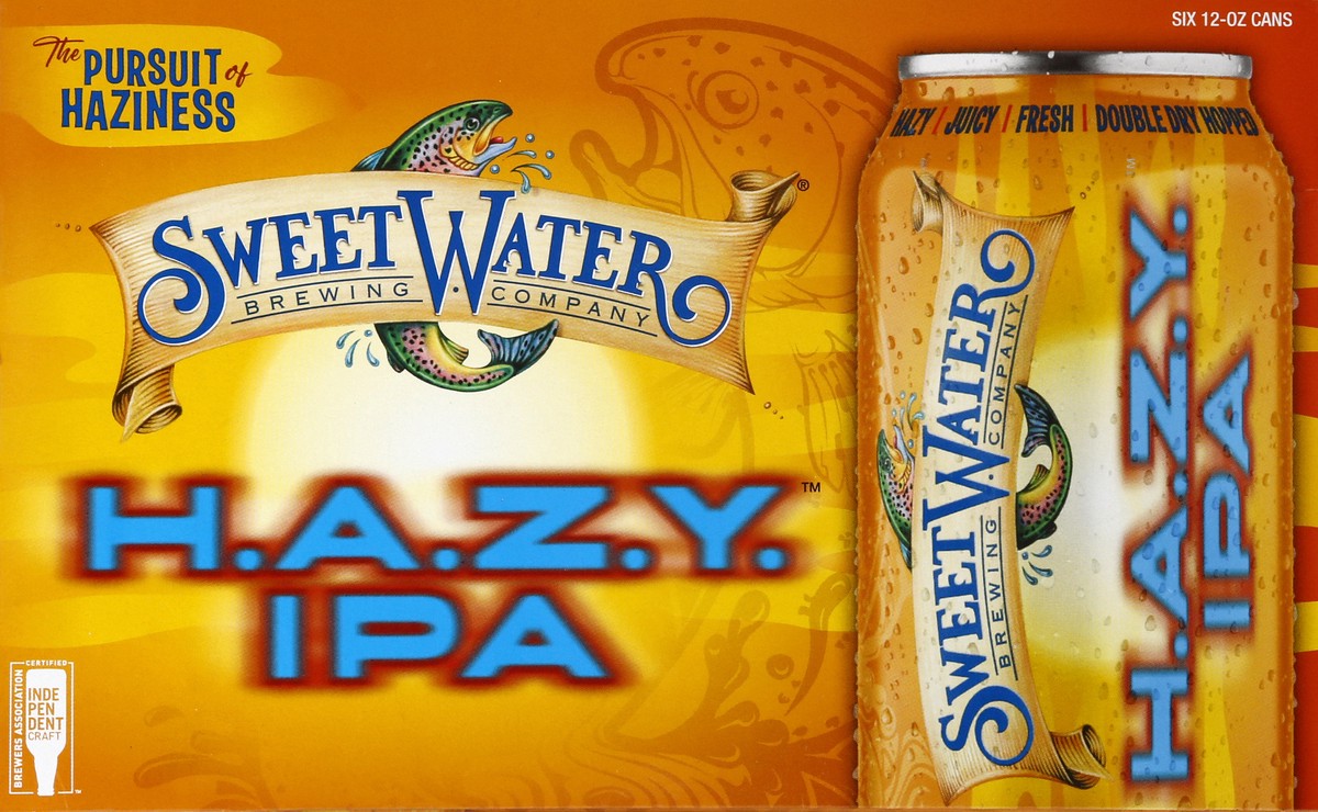 slide 7 of 9, SweetWater Brewing Co Hazy IPA Beer 6 ea, 12 oz