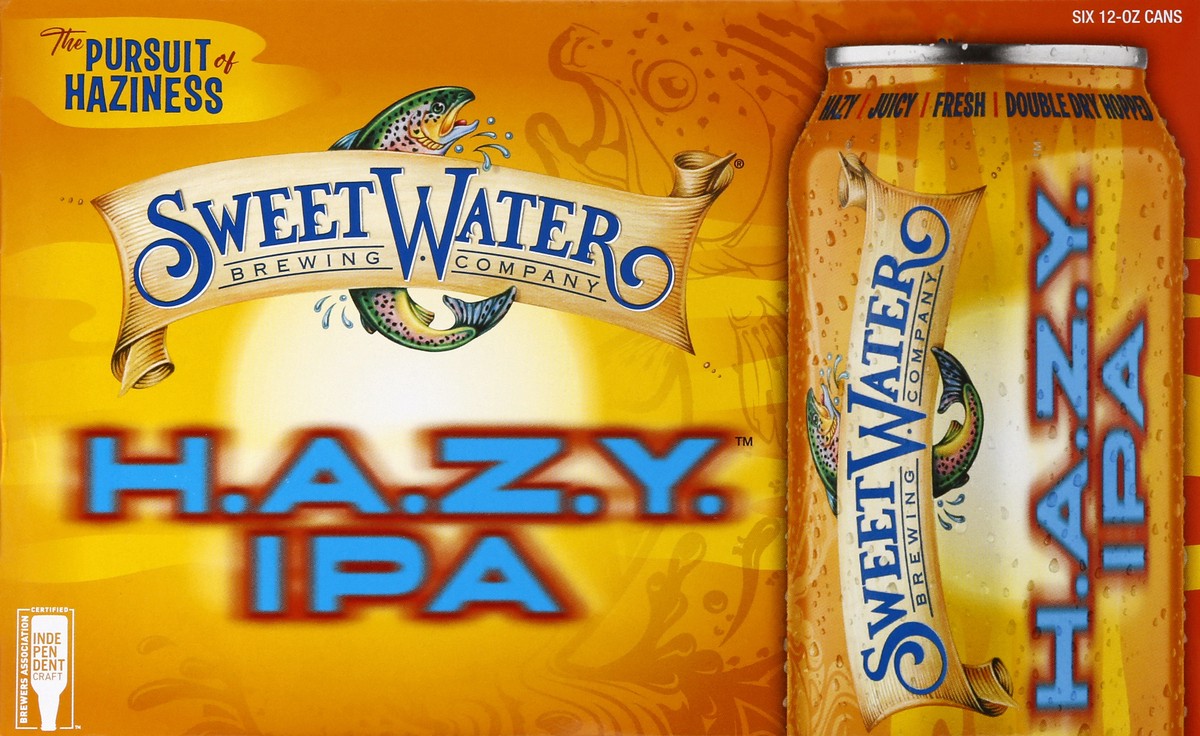 slide 6 of 9, SweetWater Brewing Co Hazy IPA Beer 6 ea, 12 oz