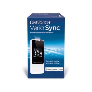 slide 1 of 1, Onetouch Veriosync Diabetes Blood Glucose Monitoring Meter, 1 ct