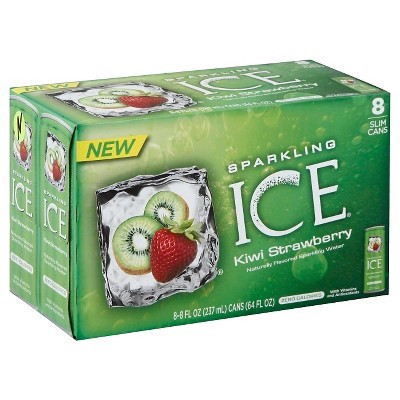 slide 1 of 2, Sparkling ICE Kiwi Strawberry Sparkling Water, 8 ct; 8 fl oz