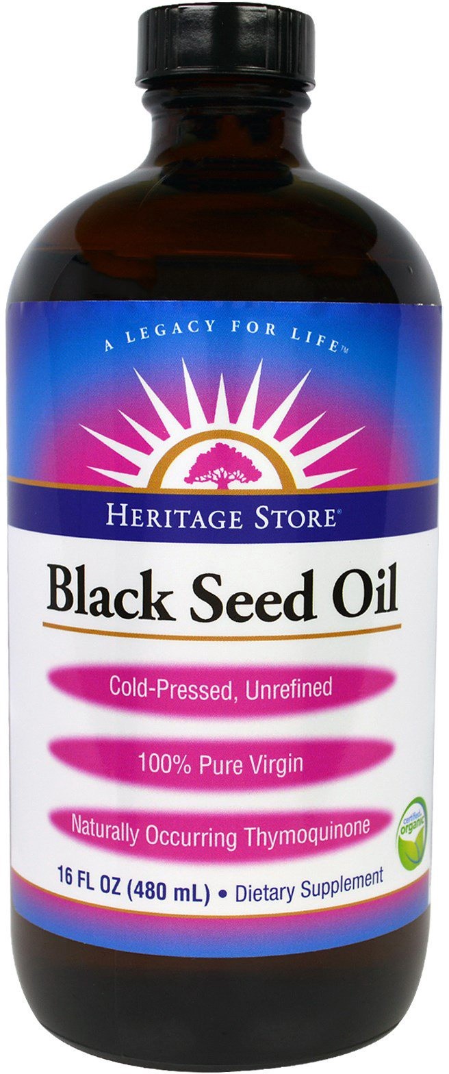 slide 1 of 1, Heritage Store Black Seed Oil, 8 fl oz