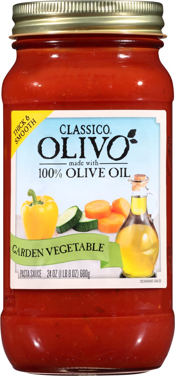 slide 2 of 12, Classico Olivo Garden Vegetable Olive Oil Pasta Sauce, 24 oz Jar, 24 oz