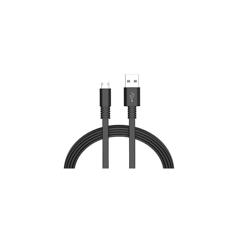 slide 1 of 1, Ativa Flat Usb Type-A-To-Micro Usb Type-B Cable, 6', Black, 41443, 1 ct