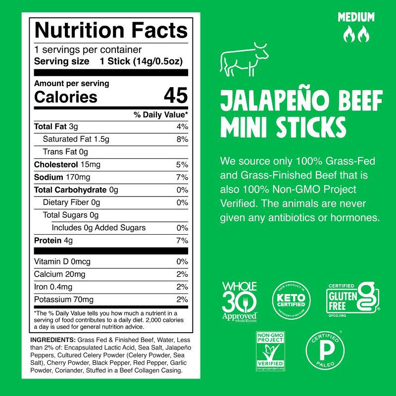 slide 3 of 7, Chomps Snack Sticks Chomps Chomplings Jalapeno Beef Mini Sticks - 3oz/6ct, 6 ct; 3 oz