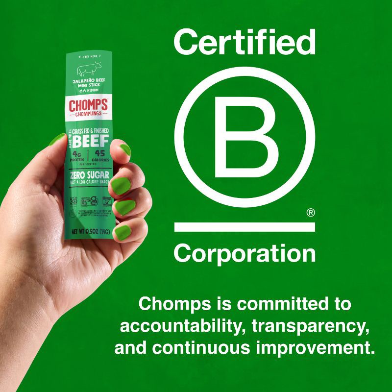 slide 6 of 7, Chomps Snack Sticks Chomps Chomplings Jalapeno Beef Mini Sticks - 3oz/6ct, 6 ct; 3 oz