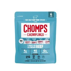 Chomps Snack Sticks Chomps Chomplings Sea Salt Beef Mini Sticks - 3oz/6ct