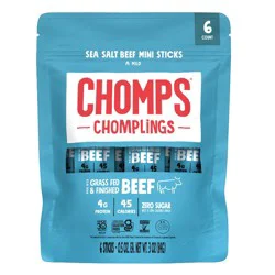 Chomps Snack Sticks Chomps Snack Sea Salt Beef Mini Sticks - 3oz/6ct