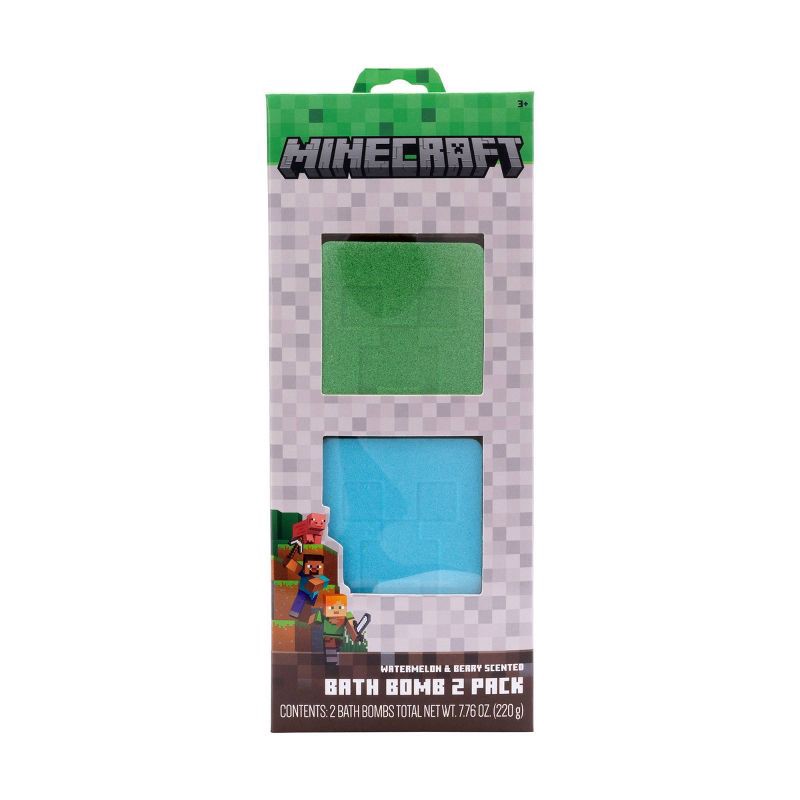 slide 1 of 4, Minecraft Bath Bomb Set - 2pk, 2 ct