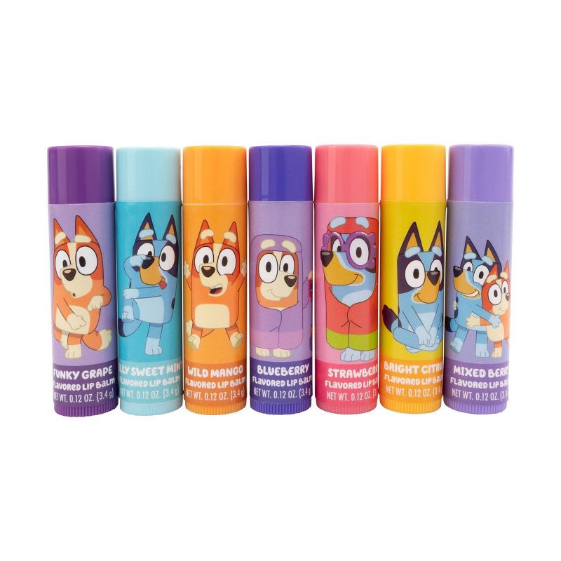 slide 4 of 4, Bluey 7pk Lip Balm Set in Acetate Box - 7pk, 7 ct