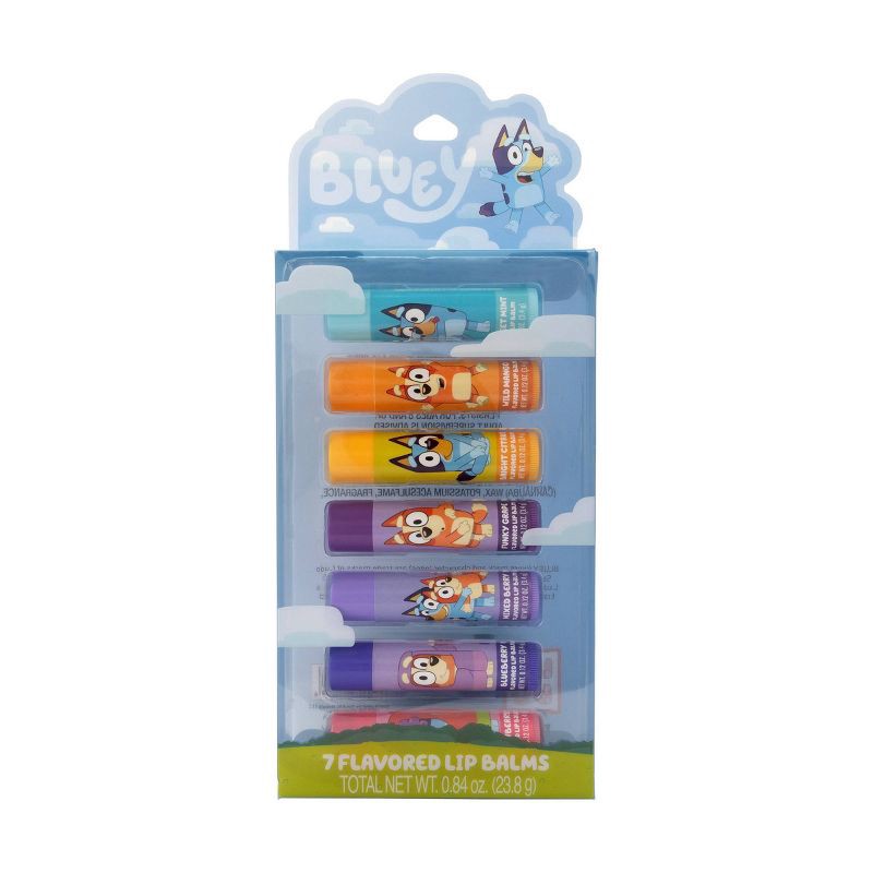 slide 1 of 4, Bluey 7pk Lip Balm Set in Acetate Box - 7pk, 7 ct