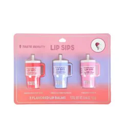 Taste Beauty Lip Balm Tumblers - 3pk: Moisturizing, Translucent Balm