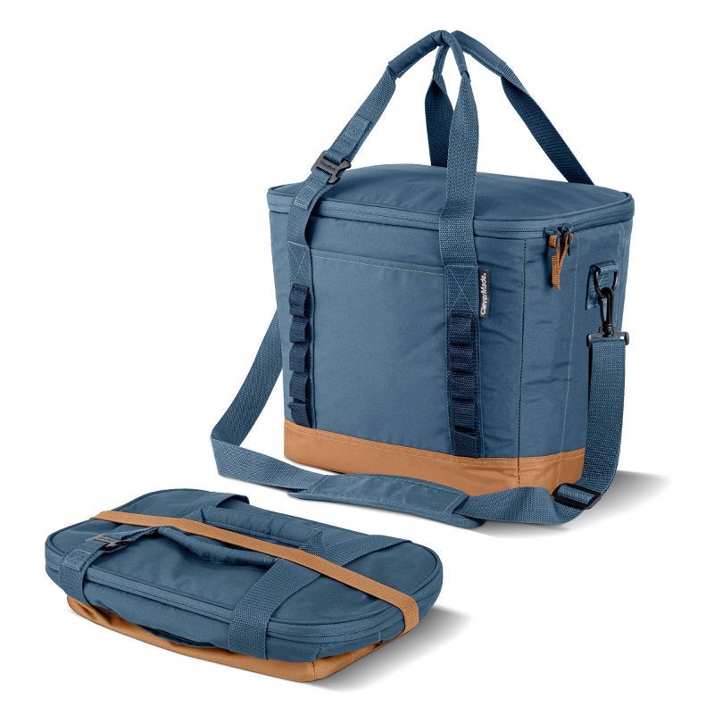 slide 2 of 17, CleverMade Collapsible Tahoe 30 Cans Soft Sided Cooler - Ocean: Water-Resistant with Adjustable Straps, 30 cans