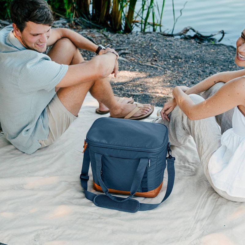 slide 12 of 17, CleverMade Collapsible Tahoe 30 Cans Soft Sided Cooler - Ocean: Water-Resistant with Adjustable Straps, 30 cans