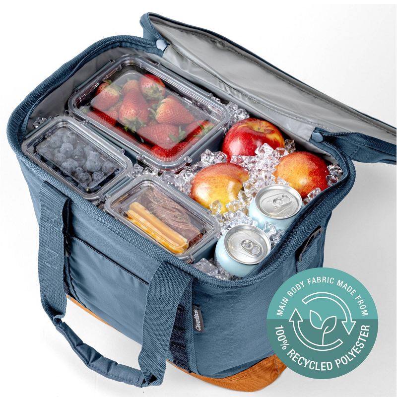 slide 5 of 17, CleverMade Collapsible Tahoe 30 Cans Soft Sided Cooler - Ocean: Water-Resistant with Adjustable Straps, 30 cans