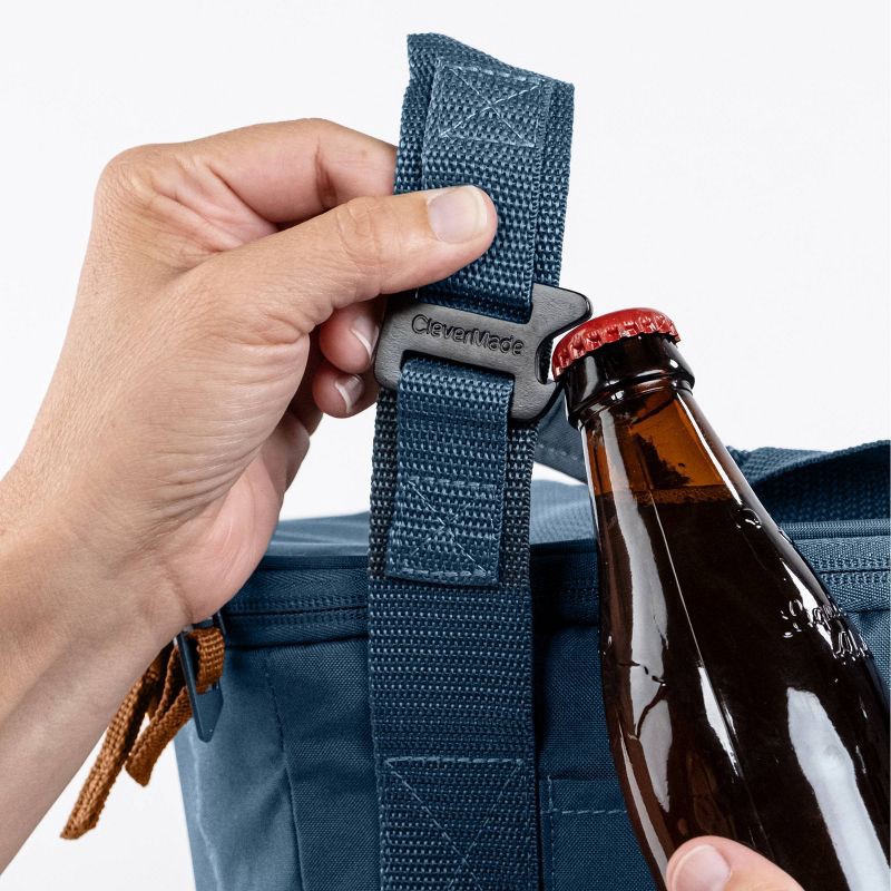 slide 7 of 17, CleverMade Collapsible Tahoe 30 Cans Soft Sided Cooler - Ocean: Water-Resistant with Adjustable Straps, 30 cans