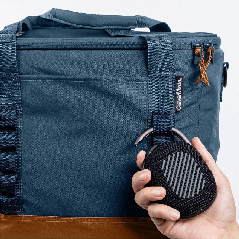 slide 8 of 17, CleverMade Collapsible Tahoe 30 Cans Soft Sided Cooler - Ocean: Water-Resistant with Adjustable Straps, 30 cans