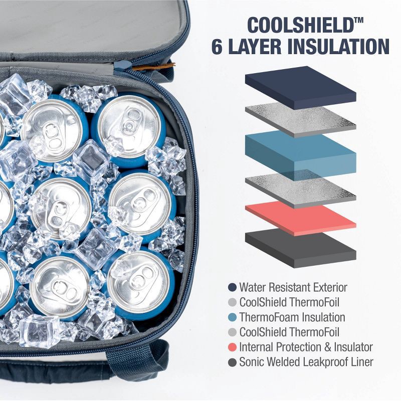 slide 10 of 17, CleverMade Collapsible Tahoe 30 Cans Soft Sided Cooler - Ocean: Water-Resistant with Adjustable Straps, 30 cans