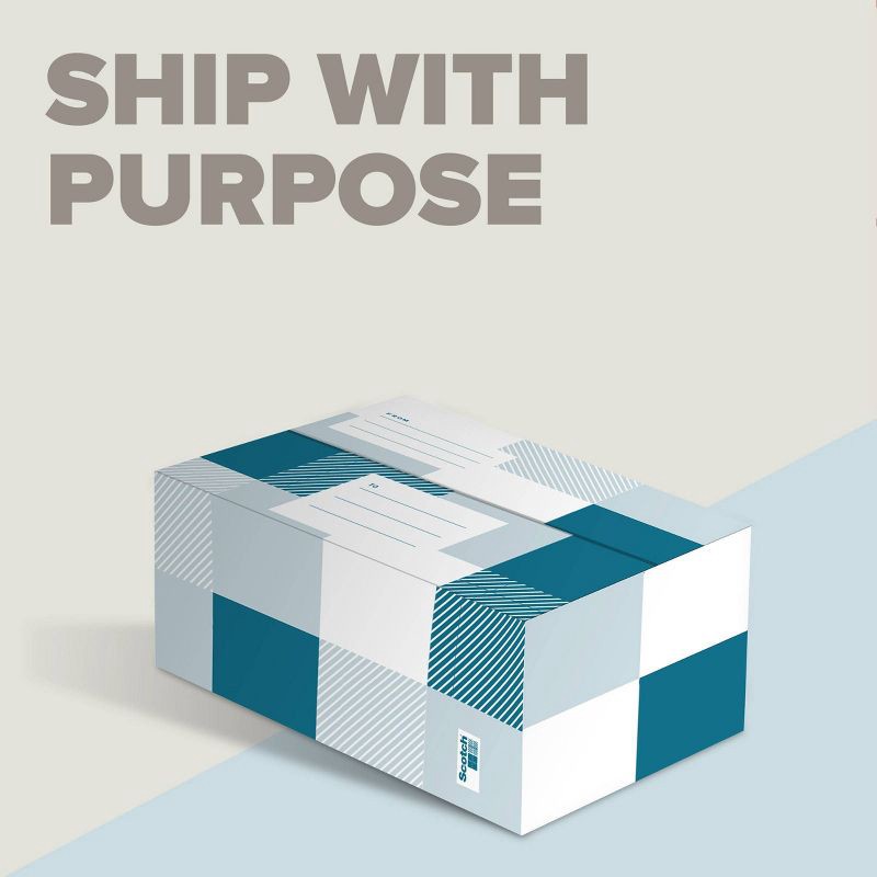 slide 7 of 10, Scotch Plaid Designer Mailing Box Blue, 1 ct