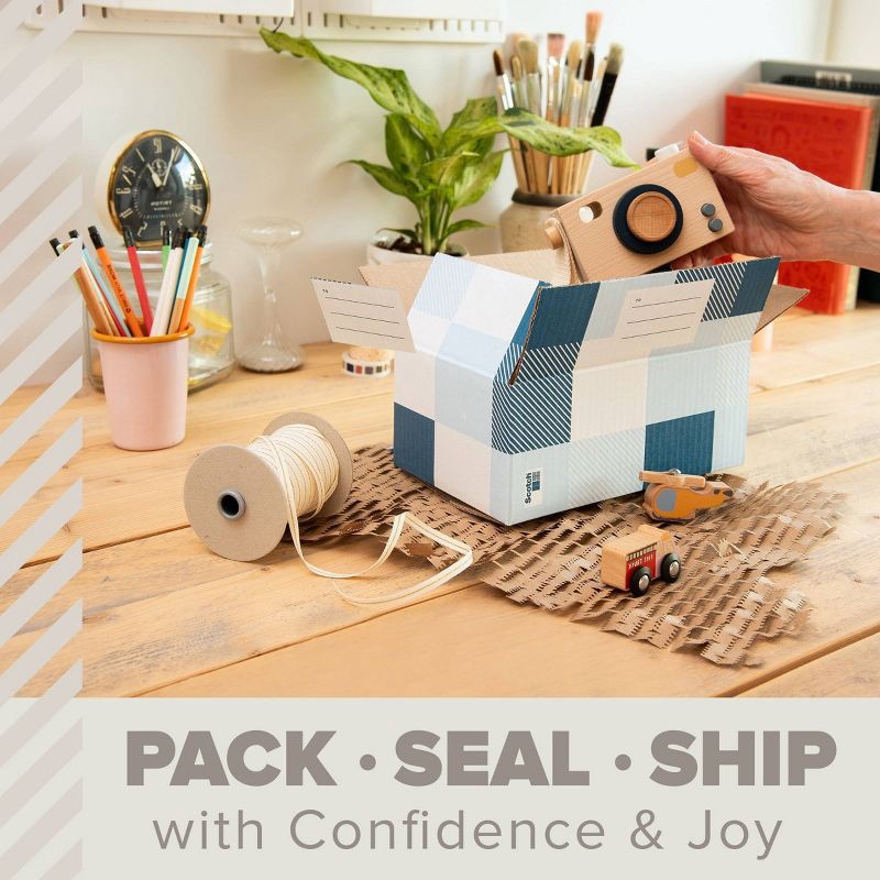 slide 8 of 10, Scotch Plaid Designer Mailing Box Blue, 1 ct