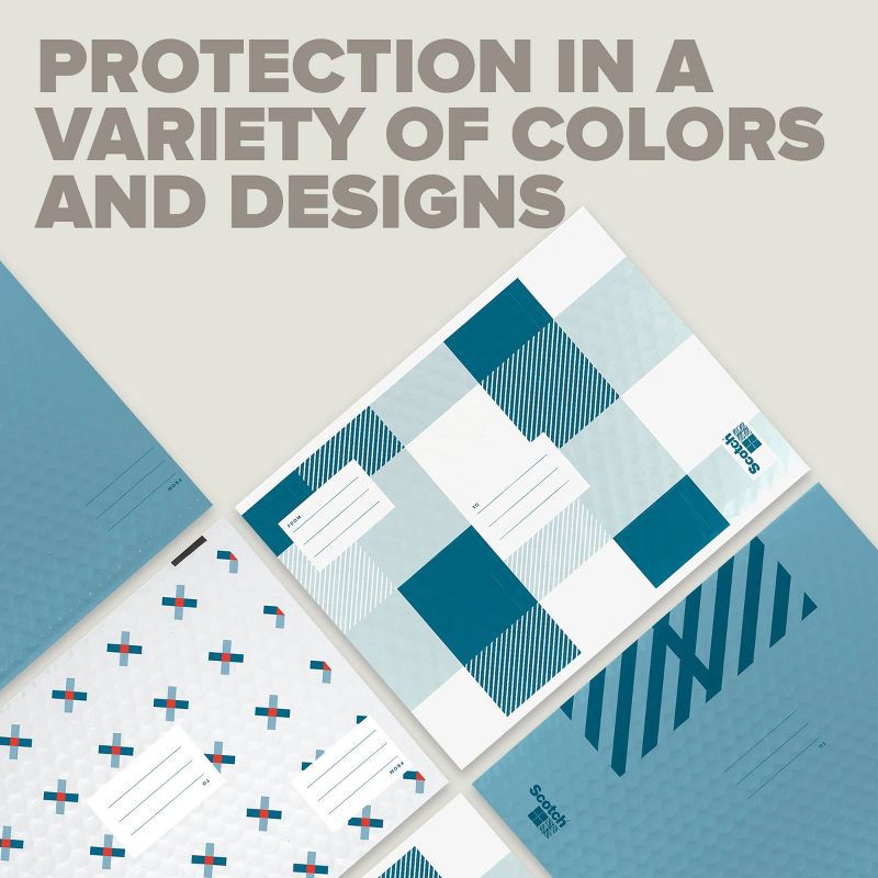 slide 4 of 10, Scotch Poly Bubble Padded Mailer 3pk Large Blue, 3 ct