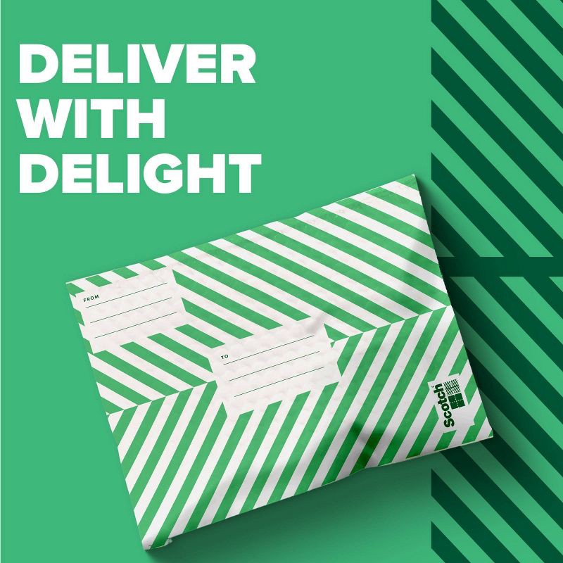 slide 7 of 10, Scotch Poly Bubble Padded Mailer 3pk Small Green, 3 ct