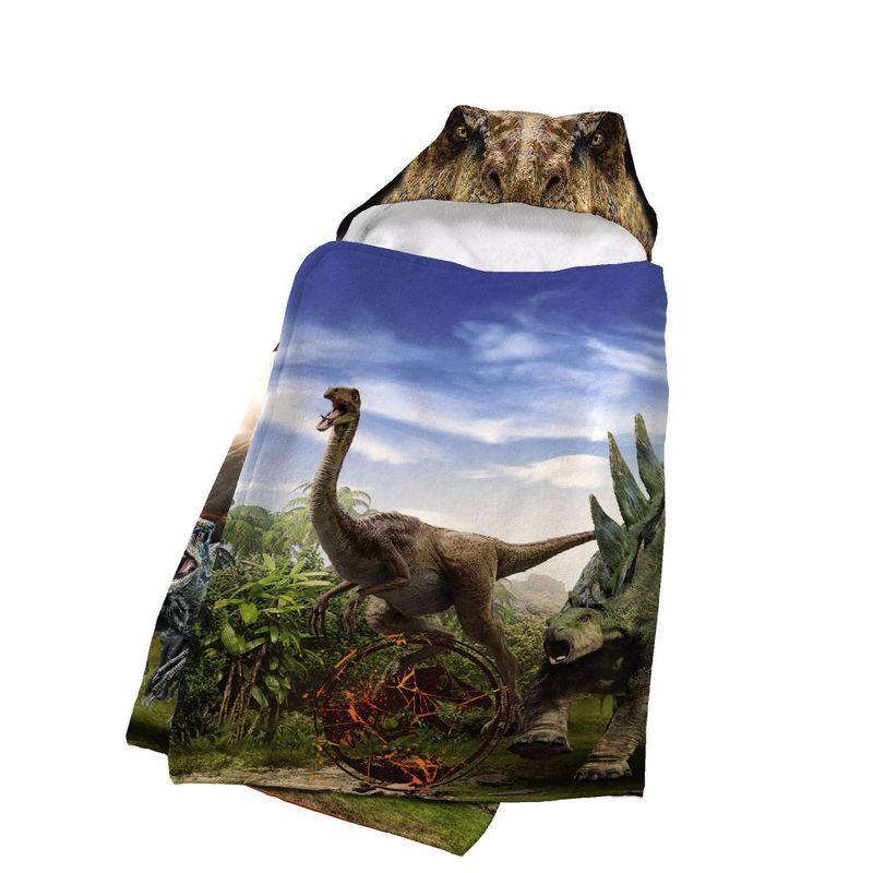 slide 3 of 3, Jurassic World Kids' Hooded Towel, 1 ct