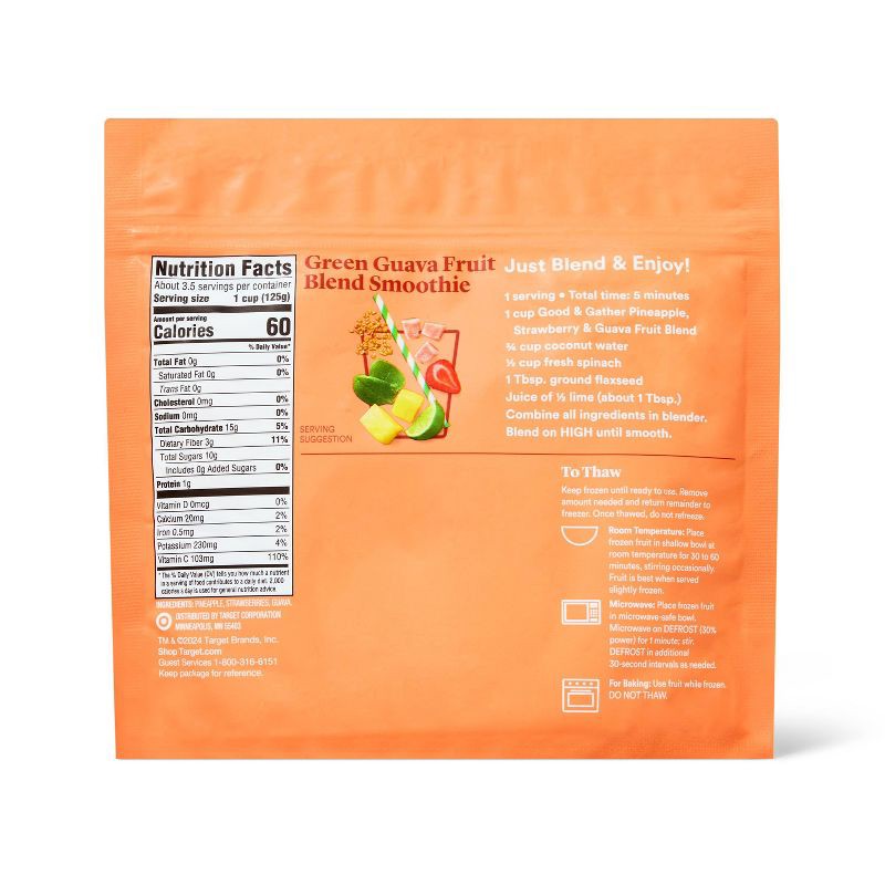 slide 2 of 3, Frozen Pineapple, Strawberry, Guava Fruit Blend - 16oz - Good & Gather™, 16 oz