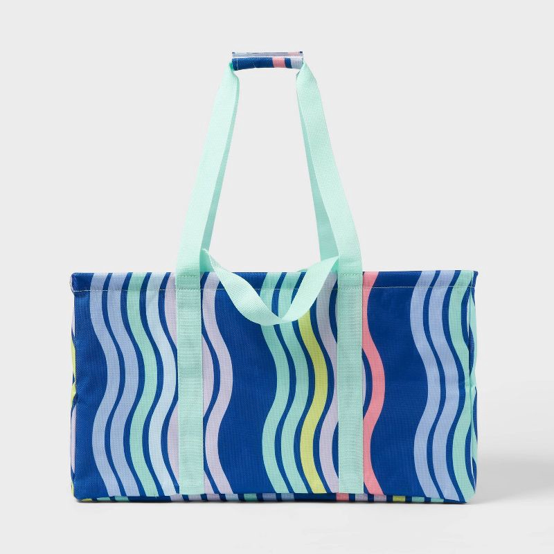 slide 1 of 5, Multipurpose Tote Navy Print - Sun Squad™, 1 ct