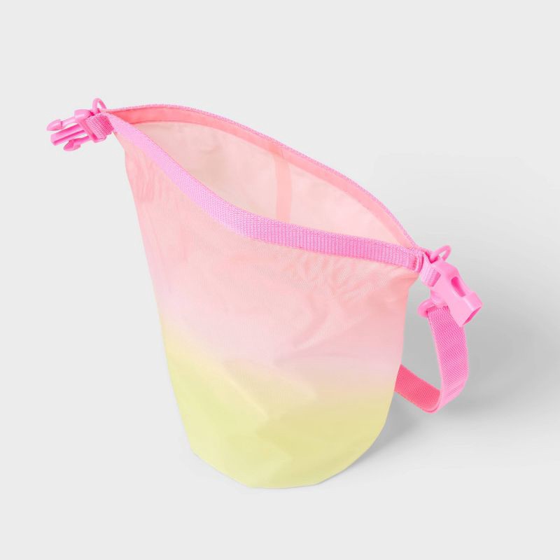 slide 2 of 3, Roll Top Wet/Dry Bag with Crossbody Strap Pink Ombre - Sun Squad™, 1 ct