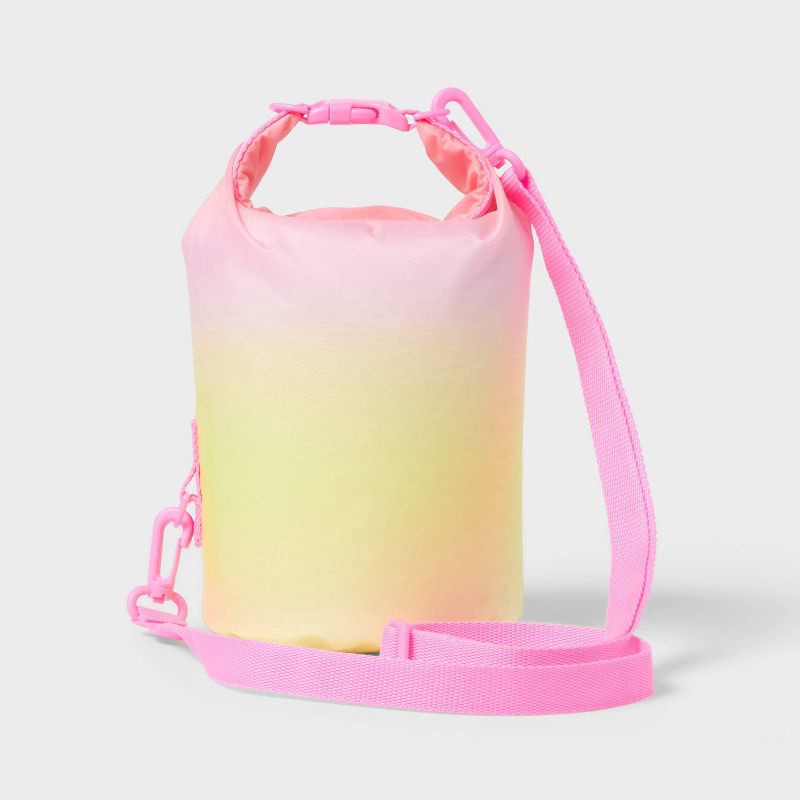 slide 1 of 3, Roll Top Wet/Dry Bag with Crossbody Strap Pink Ombre - Sun Squad™, 1 ct